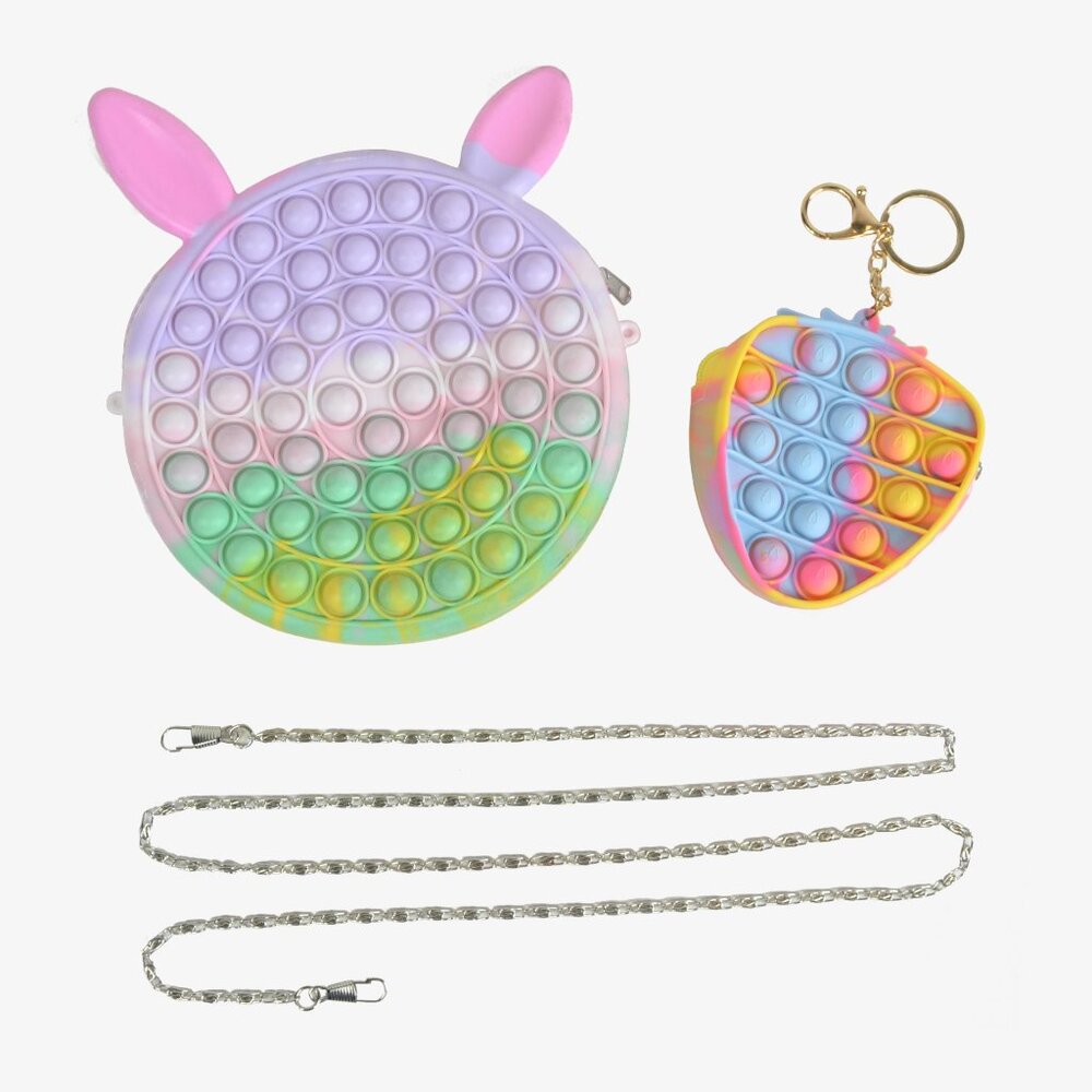 Bunny Pop Fidget Purse and Keychain - Picture 1 of 1